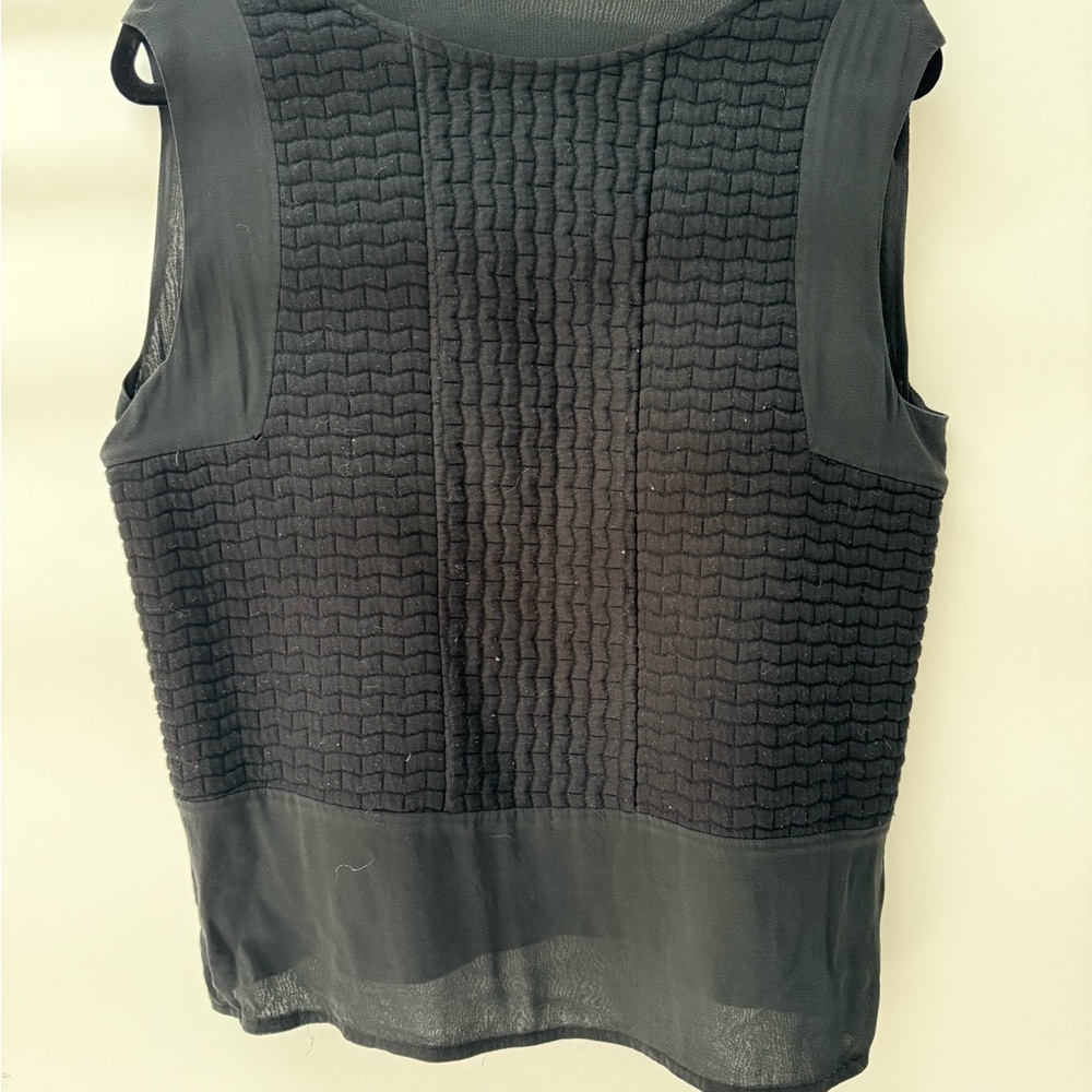 MELISSA NEPTON Black Textured Tank Top